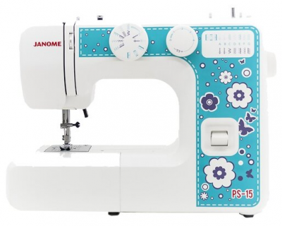 Швейная машина Janome PS 15, белый/голубой