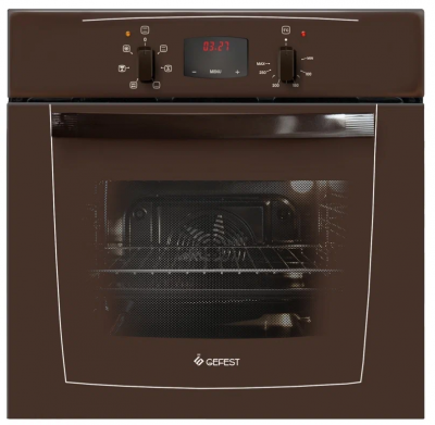 Духовой шкаф GEFEST 602-02 К, коричневый, таймер сенсорный, эмаль