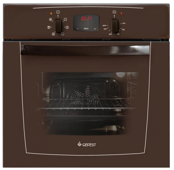 Духовой шкаф GEFEST 602-02 К, коричневый, таймер сенсорный, эмаль