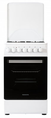 Комбинированная плита Renova SK5E-1ETW, 3 газовые конфорки, 1 электрическая конфорка, электрическая духовка, 54 л, электроподжиг