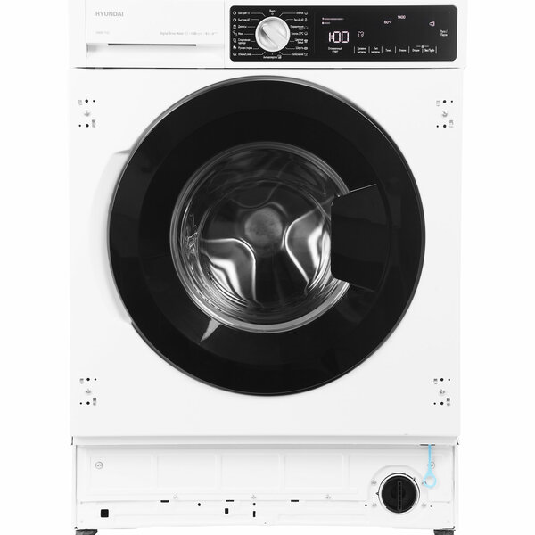 Встраиваемая стиральная машина Hyundai HWM 7142, белая, 8 кг, 1400 об/мин, 15 программ
