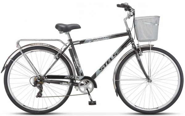 Велосипед STELS Navigator-350 Gent V 28" Z010 LU085344 LU070390 20" Чёрный 2017 +корзина