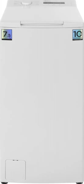 Стиральная машина Midea MFE12W75B/W-C, с вертикальной загрузкой, 7.5кг, 1200об/мин, инверторная