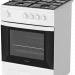 Газовая плита Darina C1001W, эмалированная, 4 конфорки, 50 л, поворотные переключатели, традиционная очистка