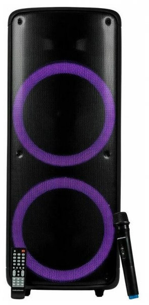 Колонка портативная Nakatomi GS59 120 Вт, Bluetooth, FM, USB, SD, LED + микрофон