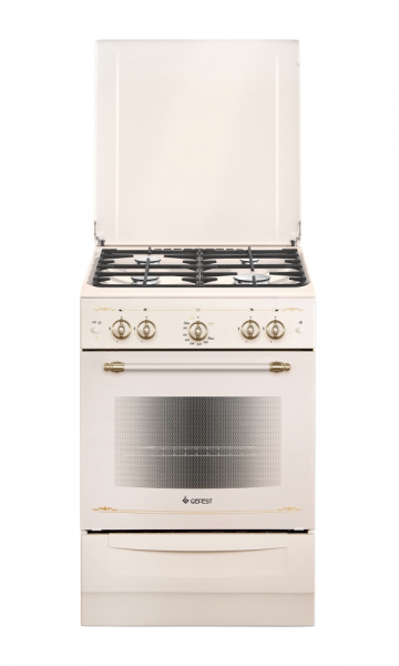 Кухонная плита GEFEST 6100-02 0186, газовая, эмалированная, газ-контроль духовки, 52 л, электроподжиг
