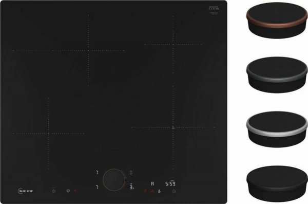 Индукционная варочная панель NEFF T56PYF4C0 , стеклокерамика,Съемный переключатель TwistPad Flex