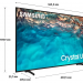 43" Телевизор Samsung UE43BU8000U 2022 HDR, LED, черный
