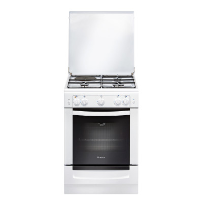 Комбинированная плита Gefest 6110-01 0300, белая, газ-контроль полный, конфорок газовых - 3 шт, электрических - 1 шт, электророзжиг