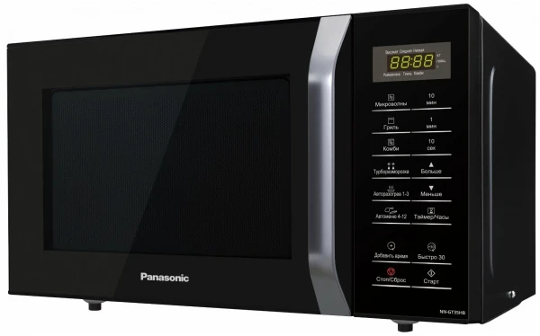 Микроволновая печь Panasonic NN-GT35HBZPE, чёрная, 23 л, сенсорное управление, 12 программ