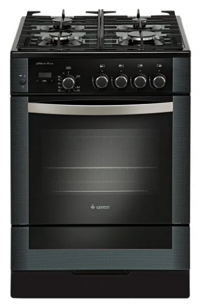Кухонная плита GEFEST 6500-03 0044, газовая, электроподжиг, газ-контроль, 4 конфорки, 52 л
