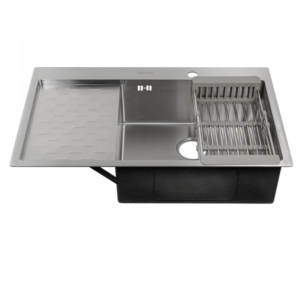 Врезная кухонная мойка Fabia Profi 80503R 0.8/200, 80х50см, нержавеющая сталь