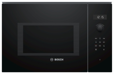 Микроволновая печь встраиваемая Bosch BFL554MB0, черный, 25 л, 900 Вт, автоматическая разморозка, диспле
