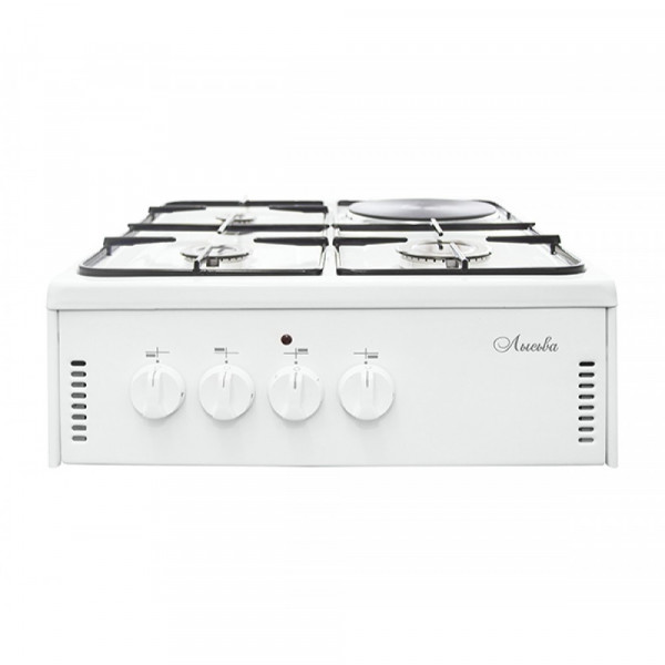 Электроплита Лысьва ПГЭН 1/3г 6М со стеллажом, 6.3 кВт, 4 конфорки, белая