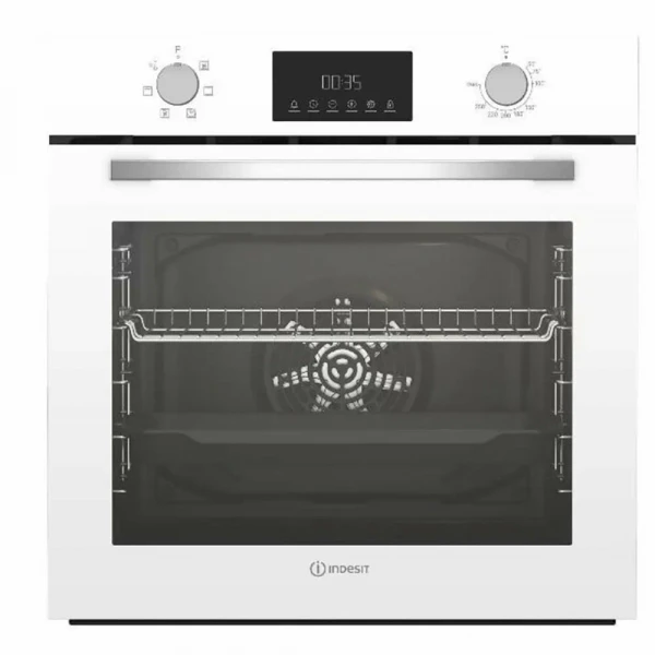 Электрический духовой шкаф Indesit IFE 3644 WH, белый, 72 л, поворотные переключатели, 6 режимов 