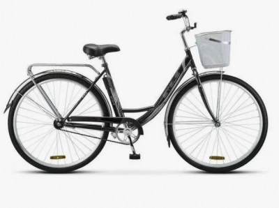 Велосипед STELS Navigator-345 28" Z010 LU085343 LU093739 20" Чёрный 2022 + корзина