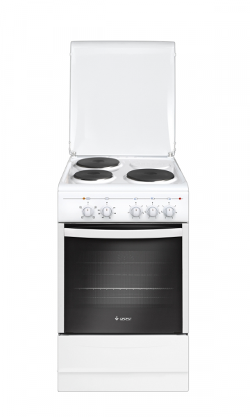 Электрическая плита GEFEST 5140, белый, эмалированная, A, 3 зоны приготовления, 55 л