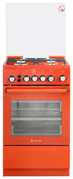 Газовая плита De Luxe 5040.40Г (КР) Ч/Р-017, оранжевый