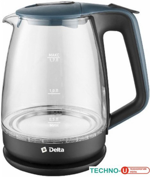 Электрочайник Delta DL-1331 (черный/синий)