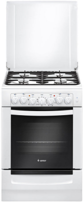 Кухонная плита GEFEST 6102-02, 4 газовых конфорки, электрическая духовка, эмалированный, А, 55 л