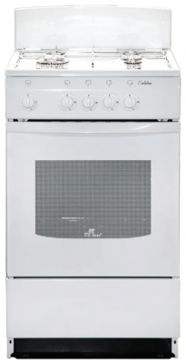 Газовая плита De Luxe 5040.45г щ, белый, 4 конфорки, газ-контроль духовки, 46 л