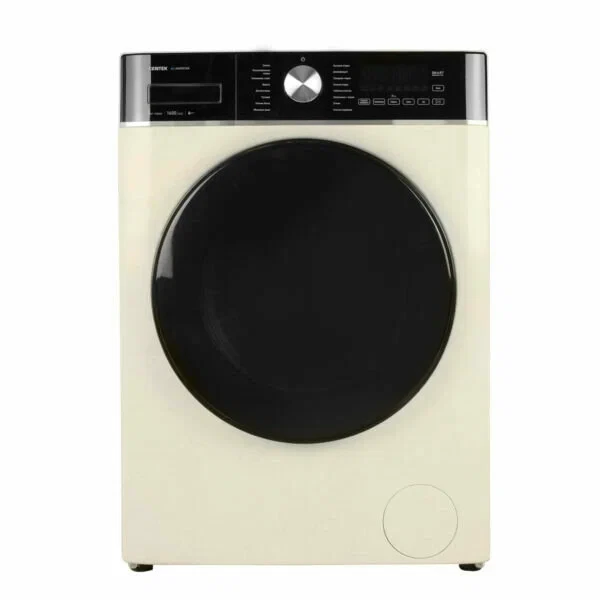 Стиральная машина CENTEK CT-1961 бежевая, 8 кг, 1400 об/мин, с паром, инверторная, с фронтальной загрузкой 
