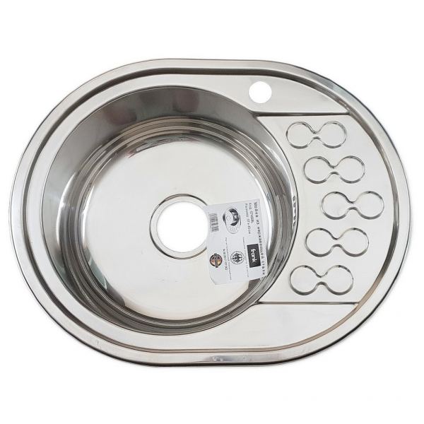 Врезная кухонная мойка FRANK 574508L 0.8/180, 57х45см, нержавеющая сталь