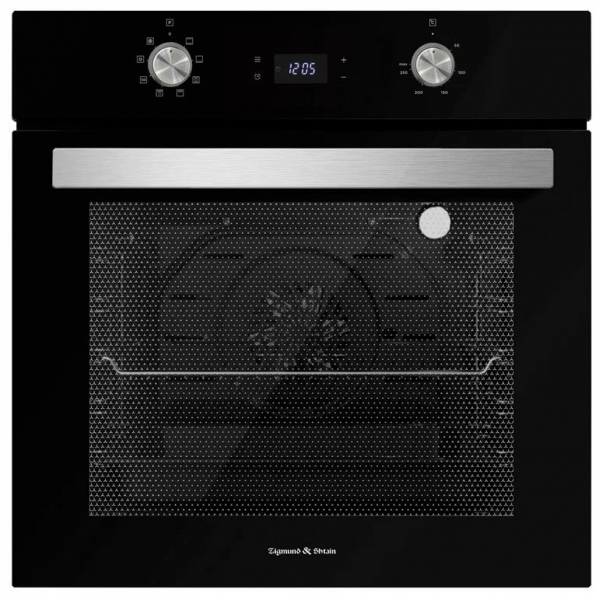 Духовой шкаф ZIGMUND& SHTAIN E149B, чёрный, телескопические направляющие, 5 уровней готовки, 72 л