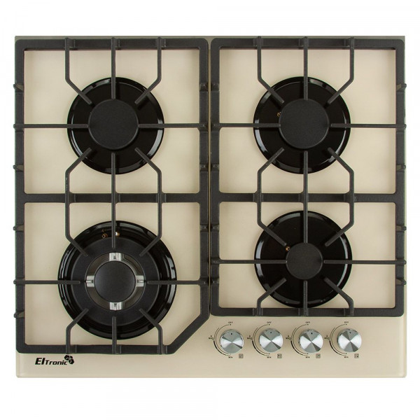 Варочная панель газовая ELTRONIC (33-02) 4 конфорки (бежевая)
