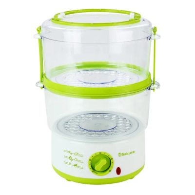 Пароварка Scarlett SA-7213GR (белый/зеленый)