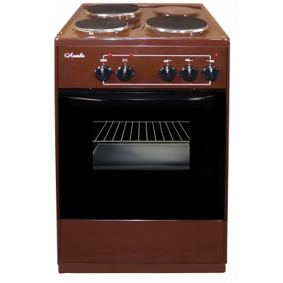 Электрическая плита Лысьва ЭП 301 BN, коричневый, эмалированная, 3 зоны нагрева, 57 л