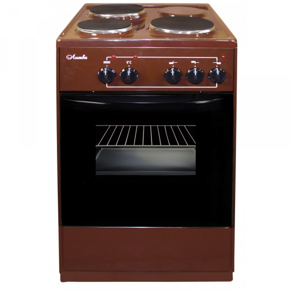 Электрическая плита Лысьва ЭП 301 BN, коричневый, эмалированная, 3 зоны нагрева, 57 л