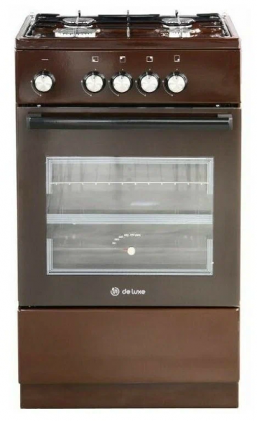 Кухонная плита De luxe 5040.48Г Щ-014, газовая, 4 конфорки, 46 л, газ-контроль духовки
