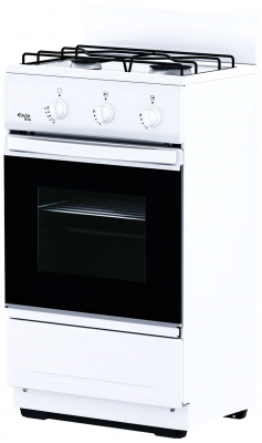 Кухонная плита Лада Nova CG 32013 W, газовая, 2 конфорки, белая, 30 л, га-контроль духовки 