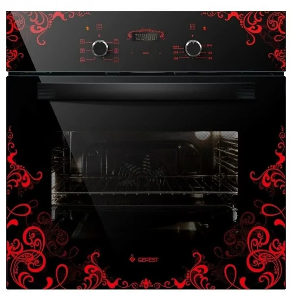 Духовой шкаф GEFEST 622-02 К16, черный / с рисунком "ночь", турбо-гриль, конвекция