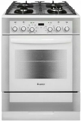 Кухонная плита GEFEST 6502-03 0242, комбинированная, 4 газовые конфорки, электроподжиг, 55 л