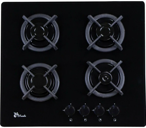 Газовая варочная панель Лысьва GR0400G00 (ПГВ41К), черная