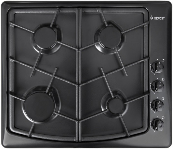 Газовая варочная панель GEFEST СГ СН 1211 Е21, с рамкой, цвет панели черная, цвет рамки черный