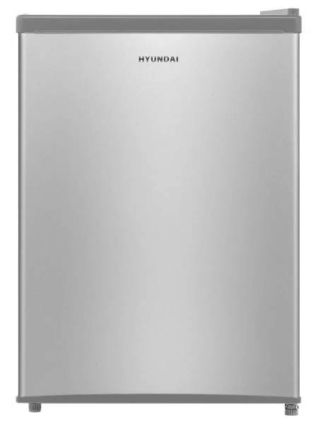Однокамерный холодильник Hyundai CO1002 (серебристый), 66 л, внешнее покрытие-металл, размораживание - ручное, 44.5 см х 63 см х 51 см