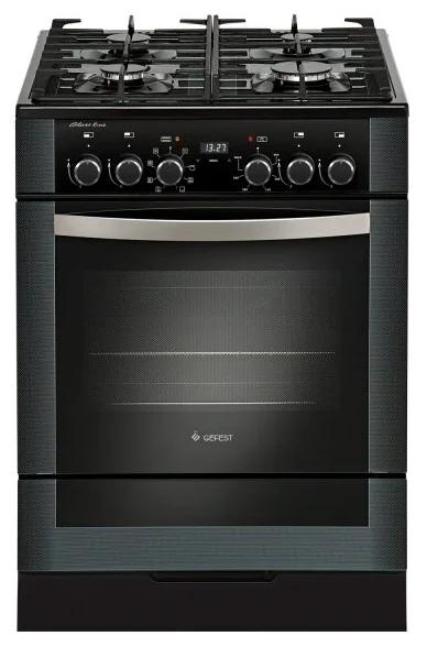 Кухонная плита GEFEST 6502-03 0044, конфорок газовых - 4 шт, духовка - 55 л, покрытие - стеклокерамика, электроподжиг 