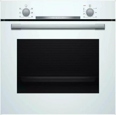 Духовой шкаф встраиваемый Bosch HBA530BW0S, белый/серебристый, 71 л, EcoClean, 4 режима