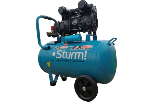 Компрессор безмасляный Sturm AC93250OL, 50 л, 1.5 кВт