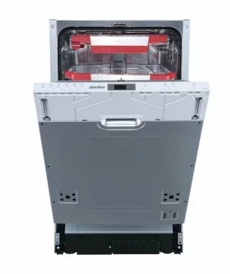 Встраиваемая посудомоечная машина 45 см Simfer DGB4701, узкая, 6 программ, конденсационная, количество размещаемых комплектов 10