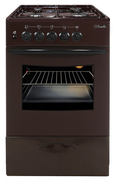 Кухонная плита Лысьва ГП 400 М2С-2у, коричневая, без крышки, эмаль, поворотный механизм