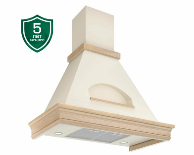 Вытяжка Elikor Бельведер Валенсия 90P-650-P3D молоко/дуб неок.
