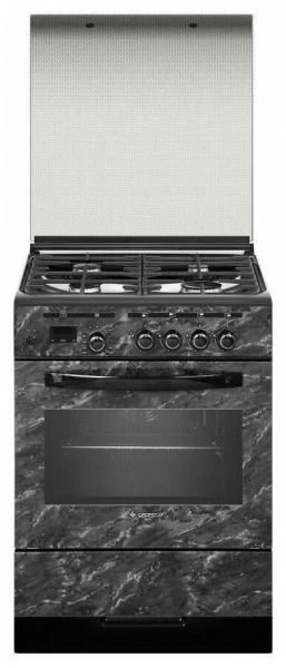 Плита газовая GEFEST 6300-03 0053, газ-контроль, электроподжиг, 52 л, эмалированная, 4 конфорки 