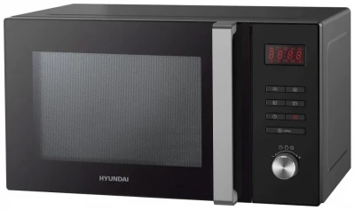 Микроволновая печь Hyundai HYM-M2062,23 л, 800 Вт, переключатели - кнопки, поворотный механизм, гриль, дисплей, 48.5 см x 29.25 см