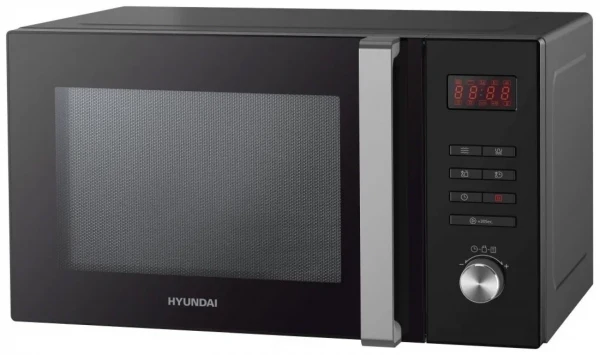 Микроволновая печь Hyundai HYM-M2062,23 л, 800 Вт, переключатели - кнопки, поворотный механизм, гриль, дисплей, 48.5 см x 29.25 см