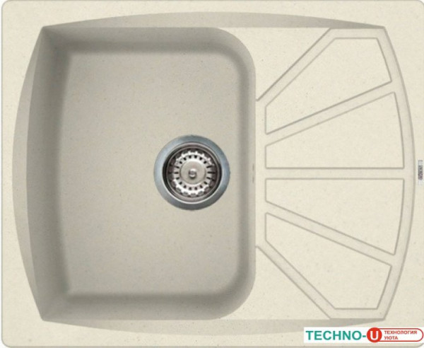 Кухонная мойка Elleci Living 125 Bianco Antico 62