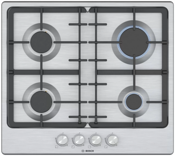 Газовая варочная панель Bosch PGP6B5O92R, серебристый